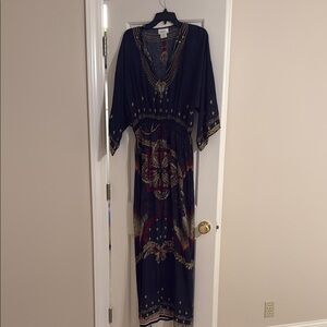 Camilla Elegant Navy and Gold Women's Dress, small, never worn